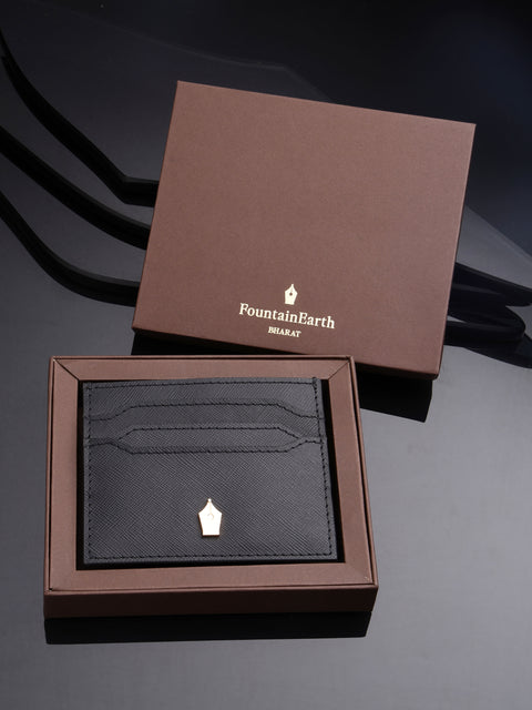 FountainEarth Signature Slim Leather Card Holder for Men