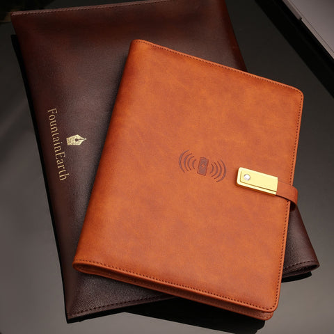 FountainEarth Smart Diary – Tan Edition | Where Craft Meets Innovation