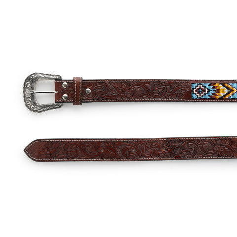 FountainEarth Gaucho-Inspired Beaded Leather Belt — Where Craft Meets Character