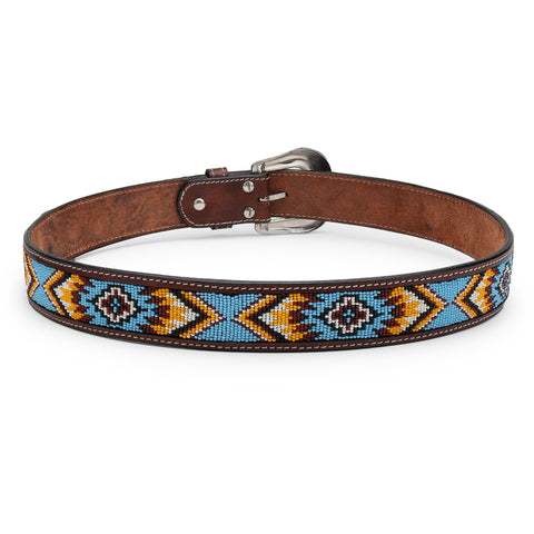 FountainEarth Gaucho-Inspired Beaded Leather Belt — Where Craft Meets Character