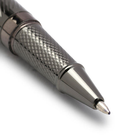 FountainEarth Gunmetal Diamond-Cut Pen — Precision in Motion