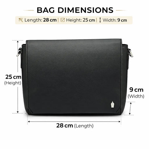 Meridian Recycled Leather Messenger Bag for Men and Women_ FountainEarth