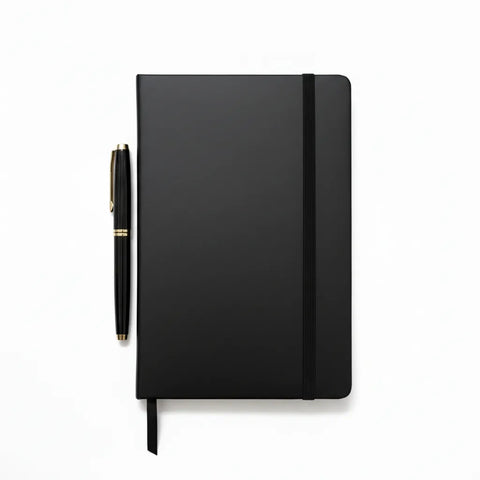 Premium A5 Diary & Metal Roller Pen Gift Set_ FountainEarth