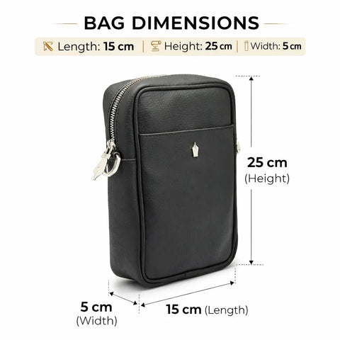 Voyager Recycled Leather Crossbody Bag for Men and Women_ FountainEarth