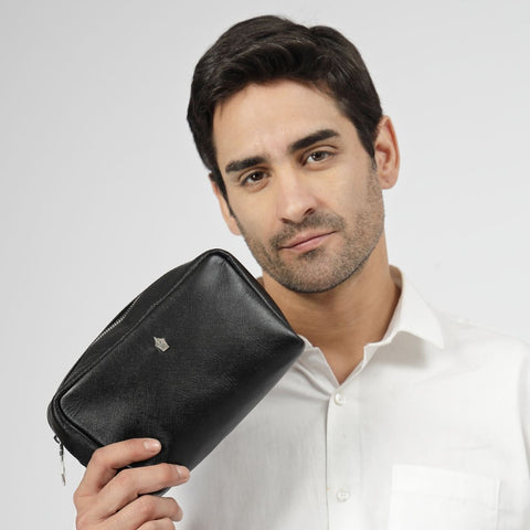 Arista Natural Leather Travel Pouch for Men and Women - FountainEarth