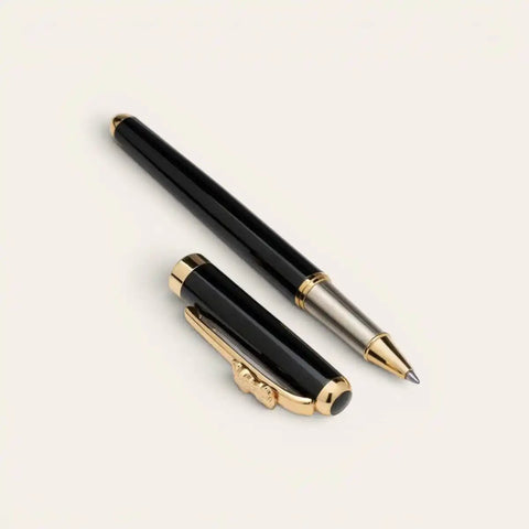 Ashoka Emblem Brass Pen — Solid Brass, Schmidt Refill - FountainEarth