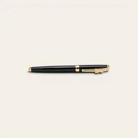 Ashoka Emblem Brass Pen — Solid Brass, Schmidt Refill - FountainEarth