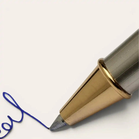 Ashoka Emblem Brass Pen — Solid Brass, Schmidt Refill - FountainEarth