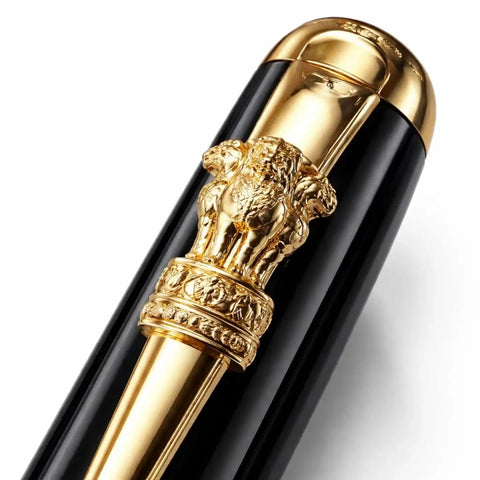 Ashoka Emblem Prestige Brass Metal Pen - FountainEarth