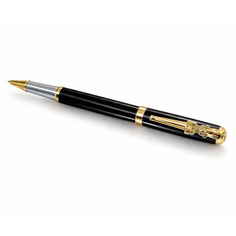 Ashoka Emblem Prestige Brass Metal Pen - FountainEarth