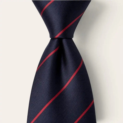 Blue Diagonal Stripe Tie Set — Tie, Pocket Square, Cufflinks - FountainEarth