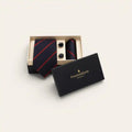 Blue Diagonal Stripe Tie Set — Tie, Pocket Square, Cufflinks - FountainEarth