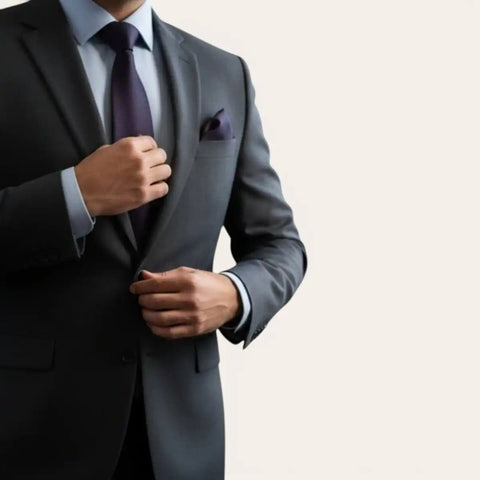 Blue Polka Dot Tie Set — Tie, Pocket Square, Cufflinks - FountainEarth