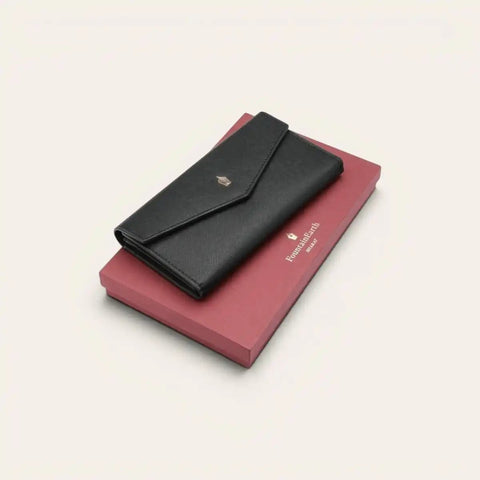Carter Saffiano Magnetic Envelope Wallet for Women — 12 Cards - FountainEarth