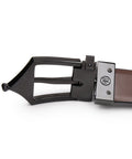Classic Brogue Pattern Reversible Belt - Midnight Noir - FountainEarth