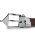 Classic Brogue Pattern Reversible Belt (Midnight Silver) - FountainEarth