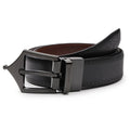 Classic Brogue Reversible Leather Belt (Midnight Black) - FountainEarth