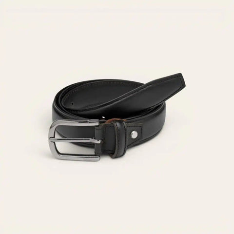 Classic Everyday Leather Belt — Smooth Finish, Pin Buckle, LWG - FountainEarth