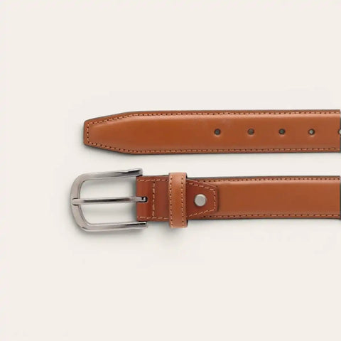 Classic Everyday Leather Belt — Smooth Finish, Pin Buckle, LWG - FountainEarth