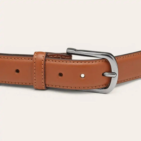 Classic Everyday Leather Belt — Smooth Finish, Pin Buckle, LWG - FountainEarth