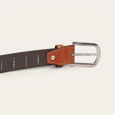 Classic Everyday Leather Belt — Smooth Finish, Pin Buckle, LWG - FountainEarth