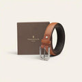Classic Everyday Leather Belt — Smooth Finish, Pin Buckle, LWG - FountainEarth