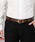 Classic Reversible Formal Belt (Chestnut Gold) - FountainEarth