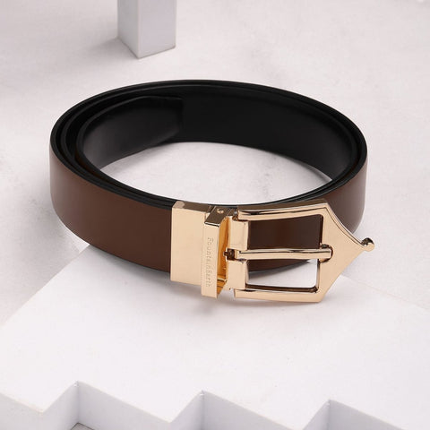 Classic Reversible Formal Belt (Chestnut Gold) - FountainEarth