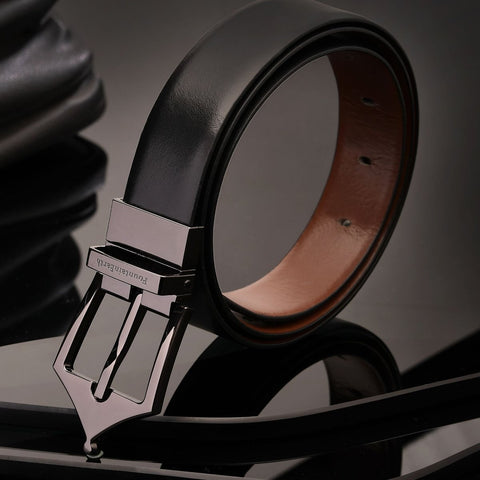 Classic Reversible Formal Belt (Midnight Noir) - FountainEarth
