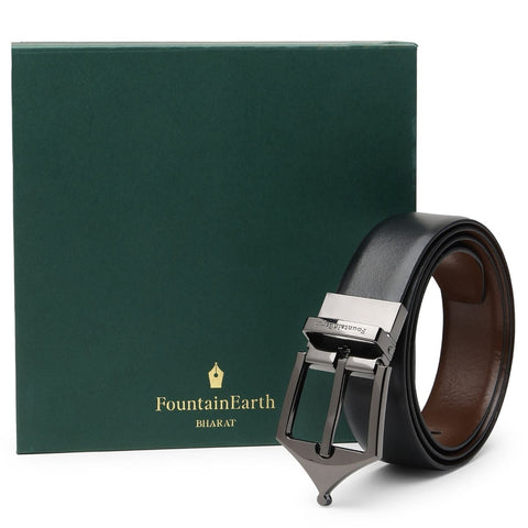Classic Reversible Formal Belt (Midnight Noir) - FountainEarth
