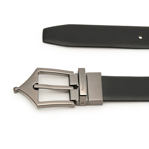 Classic Reversible Formal Leather Belt (Midnight Black) - FountainEarth