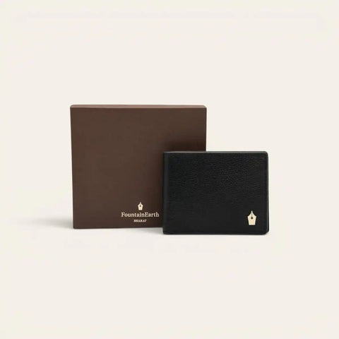 Classic Ultra Slim Bifold Wallet for Men — Pebbled, 8 Cards - FountainEarth