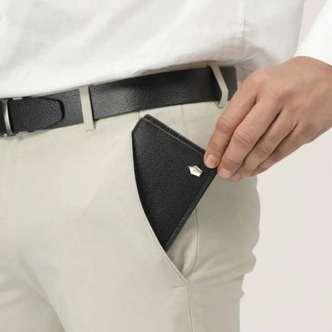 Classic Ultra Slim Bifold Wallet for Men — Pebbled, 8 Cards - FountainEarth
