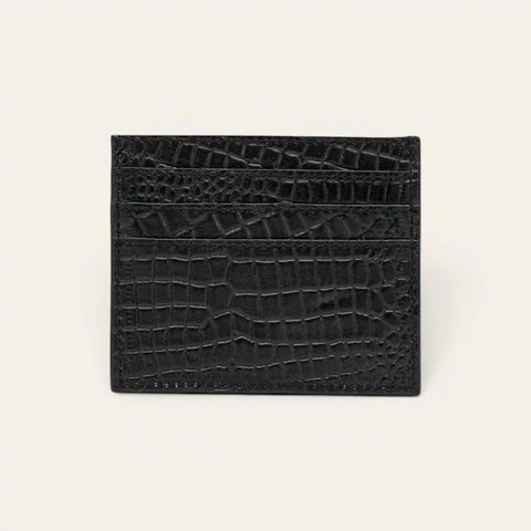 Croco Card Holder + Keyring + Gunmetal Brass Pen Gift Set - FountainEarth