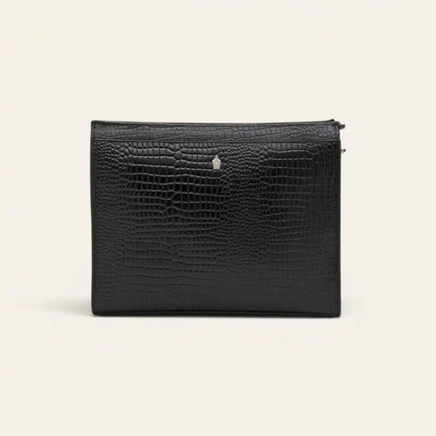 Croco Compact Sling Bag — Machine - Embossed Croco, Hands - Free - FountainEarth