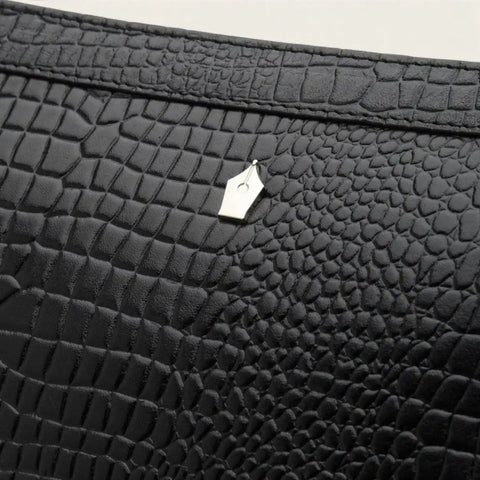 Croco Compact Sling Bag — Machine - Embossed Croco, Hands - Free - FountainEarth
