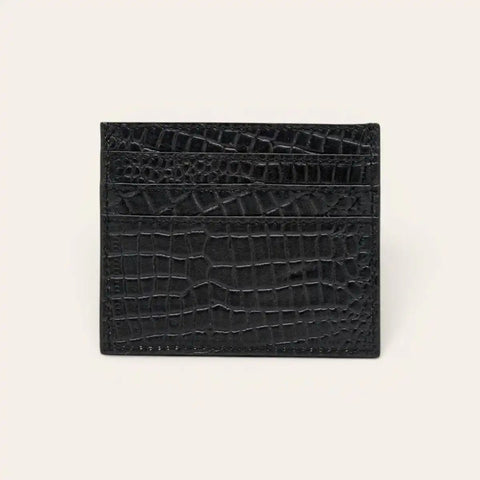 Croco Leather 4 - Piece Gift Set for Men — Wallet, Card Holder, Keyring, Brass Pen - FountainEarth