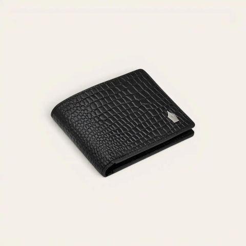 Croco Leather 4 - Piece Gift Set for Men — Wallet, Card Holder, Keyring, Brass Pen - FountainEarth