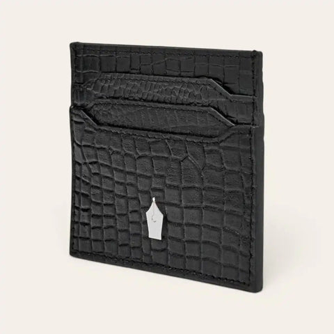 Croco Leather 4 - Piece Gift Set for Men — Wallet, Card Holder, Keyring, Brass Pen - FountainEarth