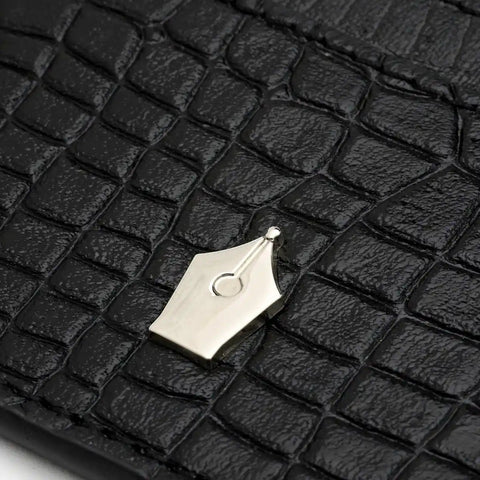 Croco Leather Card Holder — 6 Slots, Machine - Embossed Croco - FountainEarth