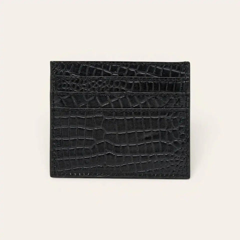 Croco Leather Card Holder — 6 Slots, Machine - Embossed Croco - FountainEarth