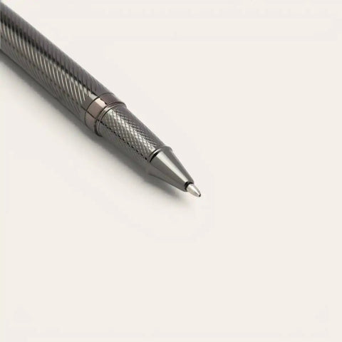 Croco Leather Keyring + Gunmetal Brass Pen Gift Set - FountainEarth