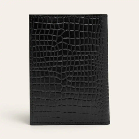 Croco Leather Passport Travel Wallet — Passport + 4 Cards - FountainEarth