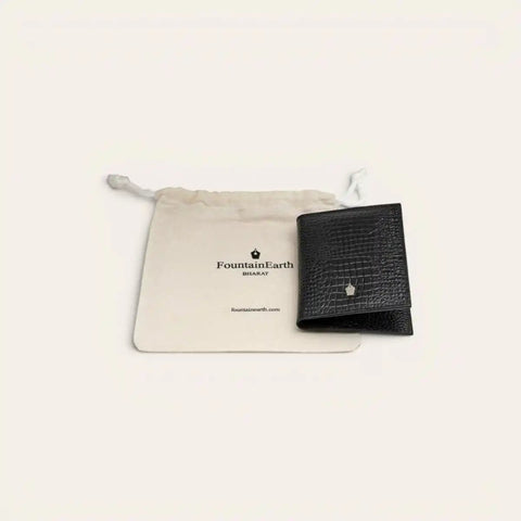 Croco Leather Passport Travel Wallet — Passport + 4 Cards - FountainEarth