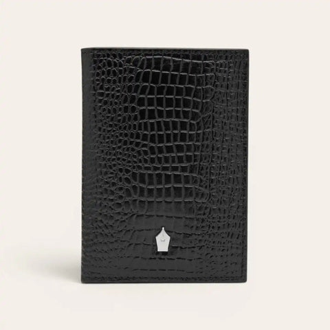 Croco Leather Passport Travel Wallet — Passport + 4 Cards - FountainEarth