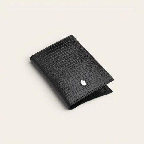 Croco Leather Passport Travel Wallet — Passport + 4 Cards - FountainEarth