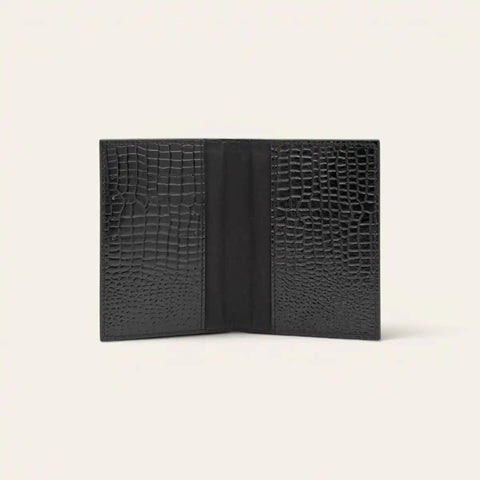 Croco Leather Passport Travel Wallet — Passport + 4 Cards - FountainEarth