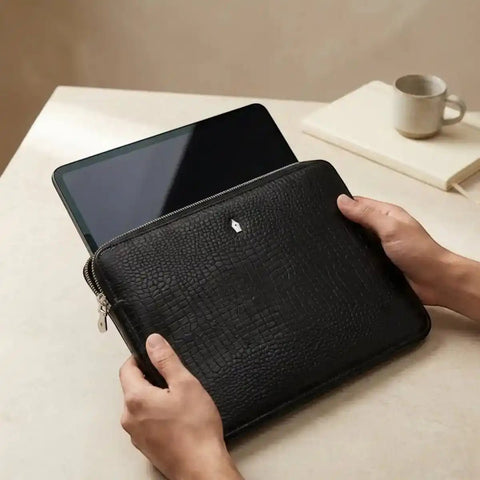 Croco Tablet Sleeve — Fits 11 - inch Tablet, Machine - Embossed Croco - FountainEarth
