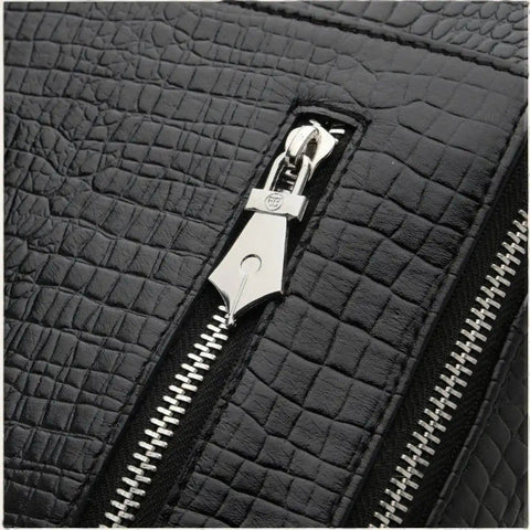 Croco Travel Bag — 13 - inch Tablet, 5 Compartments, Croco Leather - FountainEarth