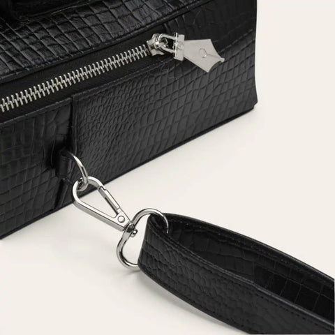 Croco Travel Bag — 13 - inch Tablet, 5 Compartments, Croco Leather - FountainEarth